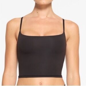 Skims Fits everybody cropped camisole tank - Onyx black, Size XL